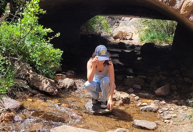 Take Me to the Mountains Criss Cross Ponytail Hat by Funky Junque