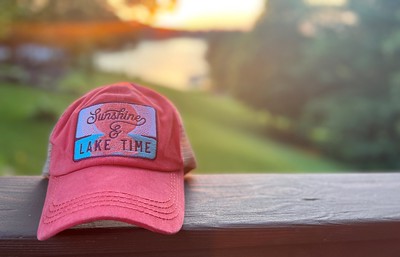 Sunshine & Lake Time Criss Cross Ponytail Hat by Funky Junque