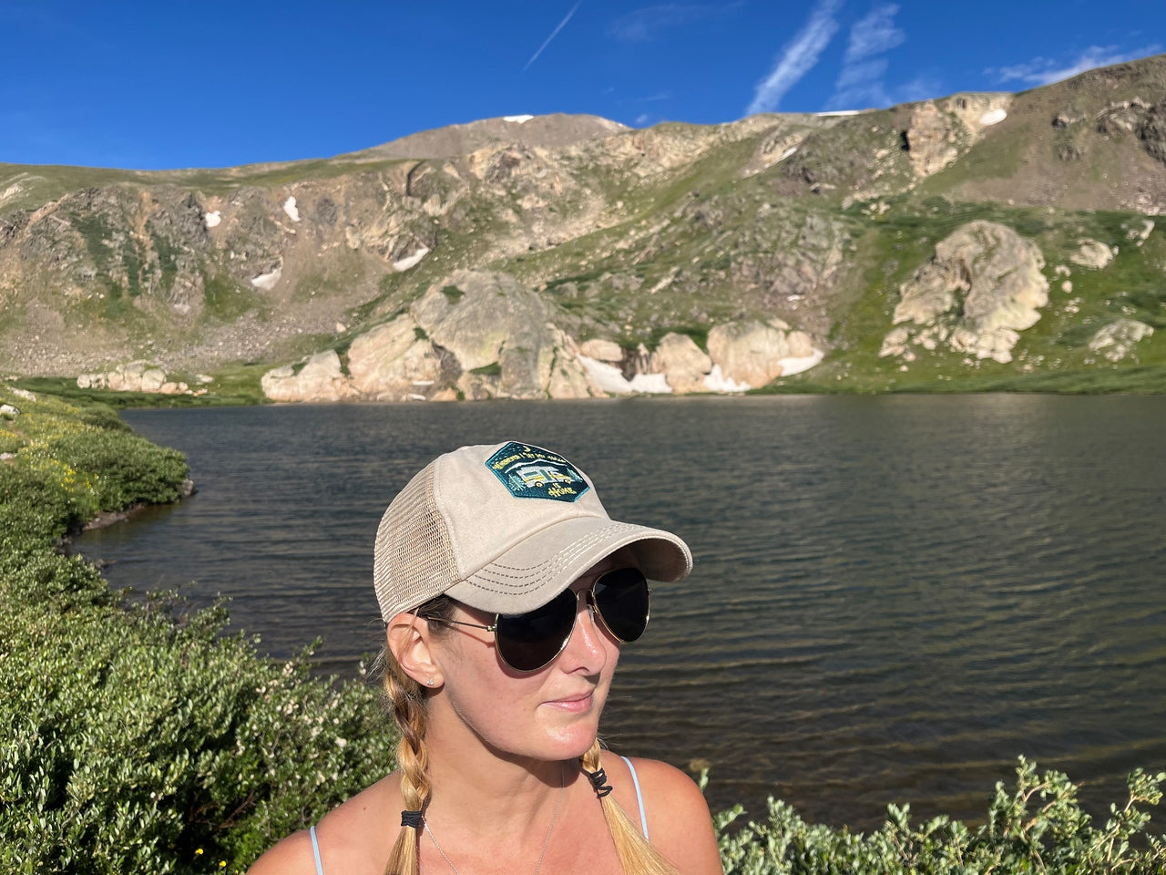 Wherever I Lay My Head is Home Criss Cross Ponytail Hat by Funky Junque