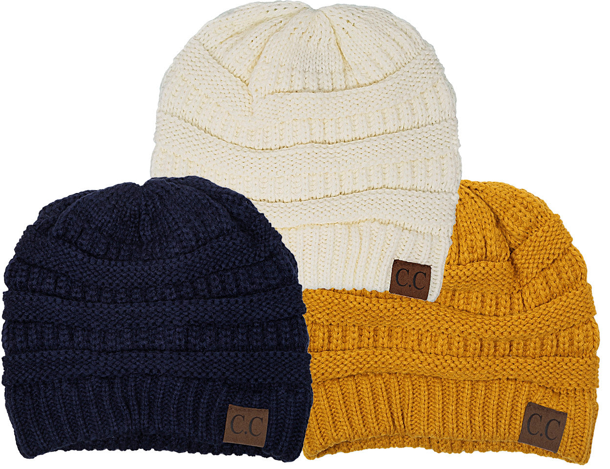Classic Ribbed Cable Knit Beanie