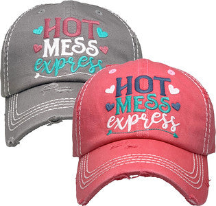Hot Mess Express Distressed Patch Hat by Funky Junque