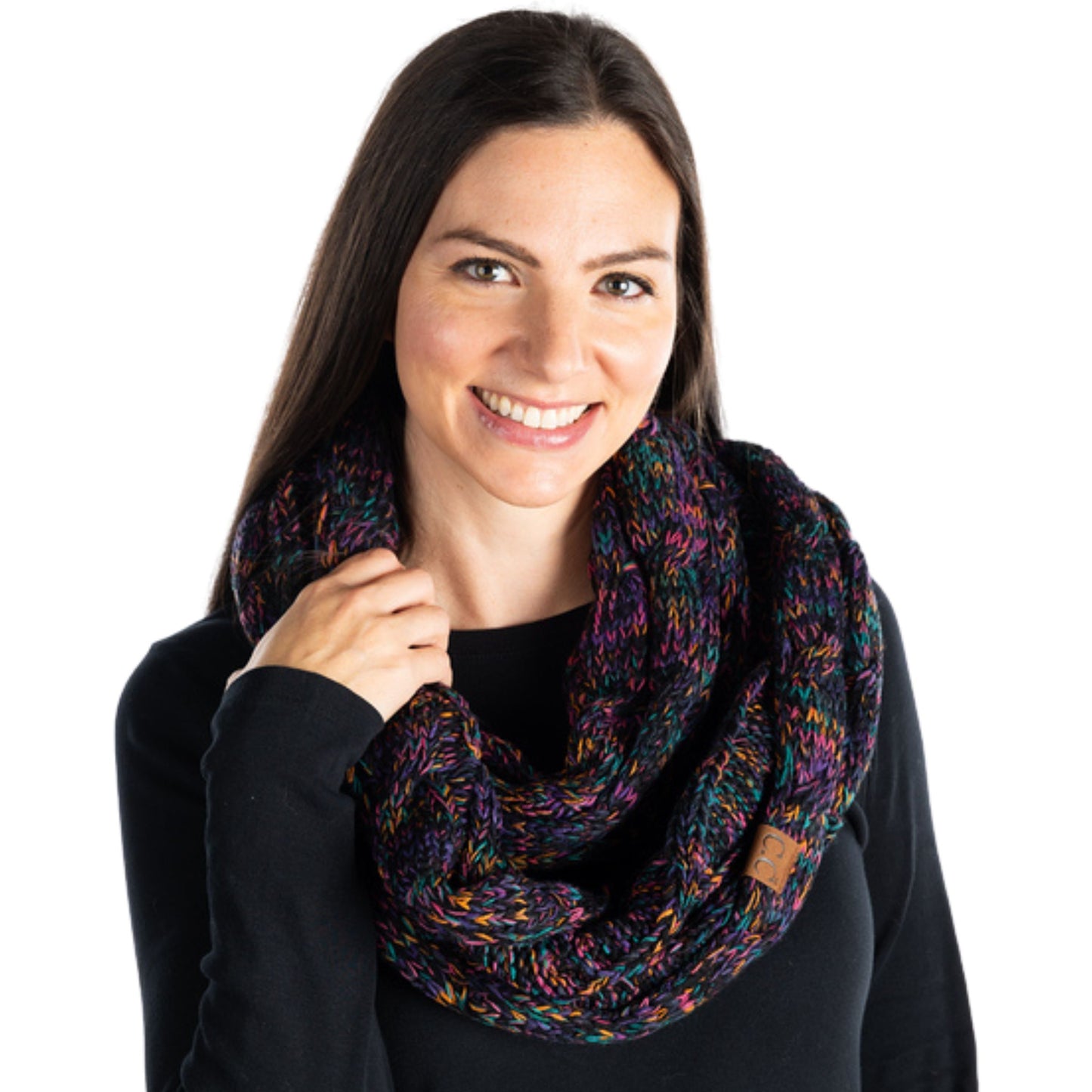 Ribbed Knit Infinity Scarf