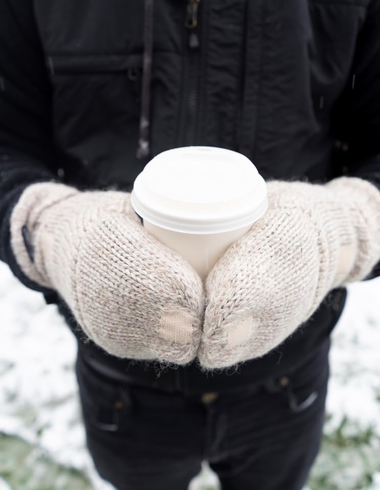 Ribbed Beanie & Convertible Gloves/Mittens Set by Funky Junque