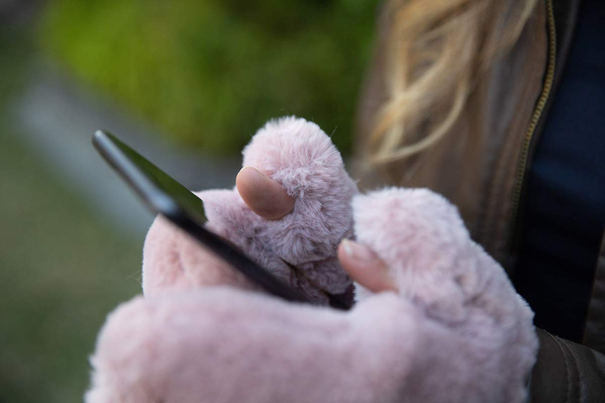 Faux Fur Convertible Mittens by Funky Junque