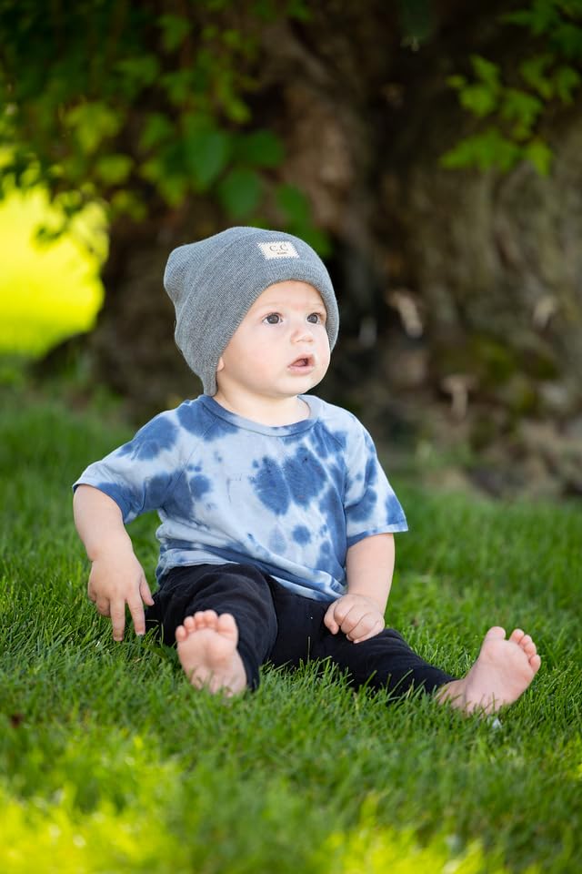 Suede Patch Baby Beanie by Funky Junque