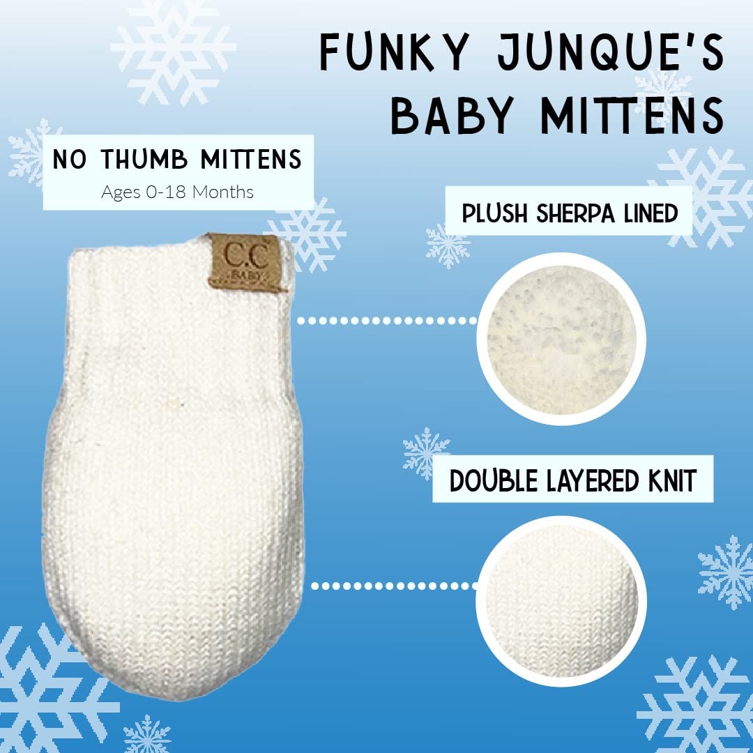 Fleece Lined Baby Mittens by Funky Junque