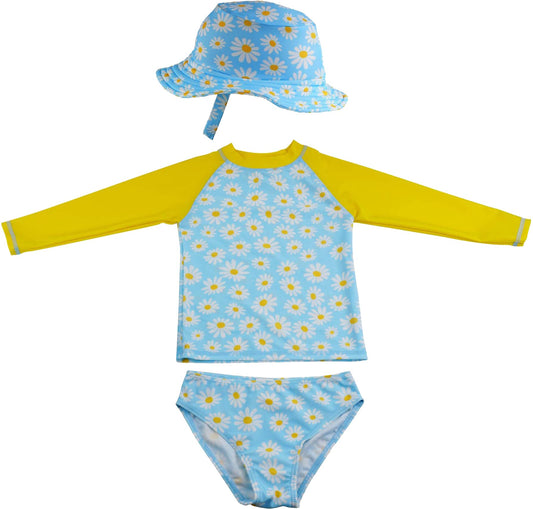 Funky Junque 3 Piece UPF 50+ Matching Long Sleeved Rash Shirt