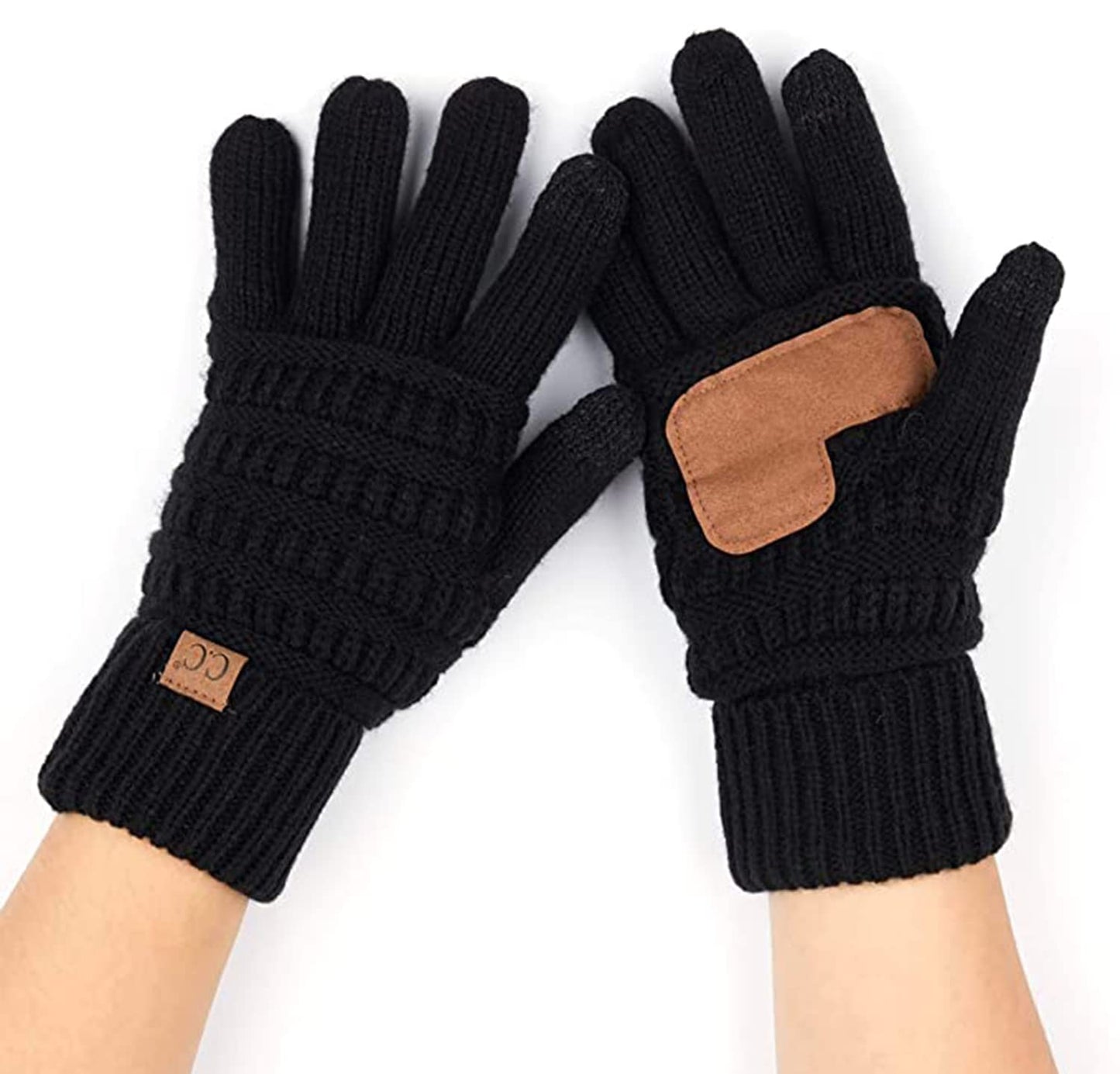 Ponytail Beanie & Gloves Matching Set by Funky Junque