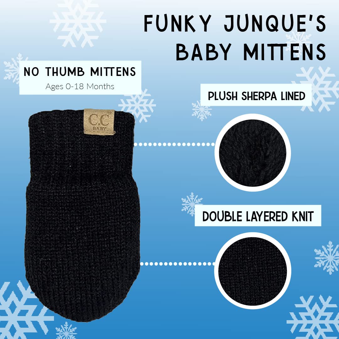 Fleece Lined Baby Mittens by Funky Junque