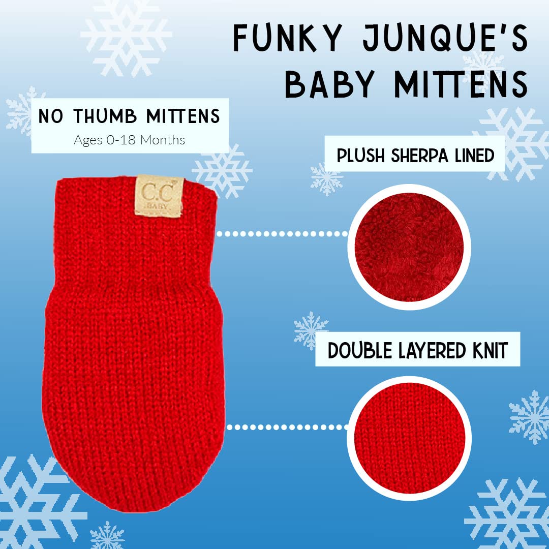 Fleece Lined Baby Mittens by Funky Junque