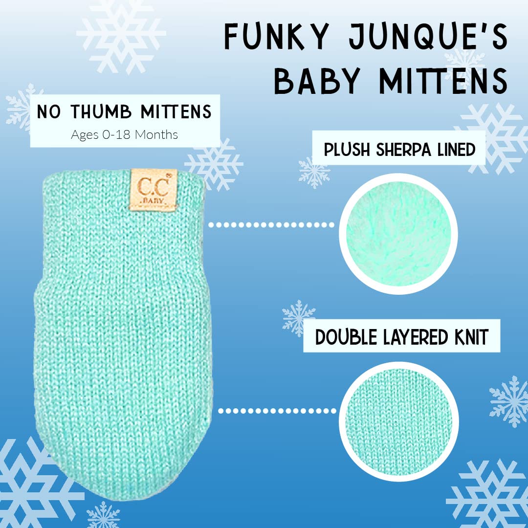 Fleece Lined Baby Mittens by Funky Junque