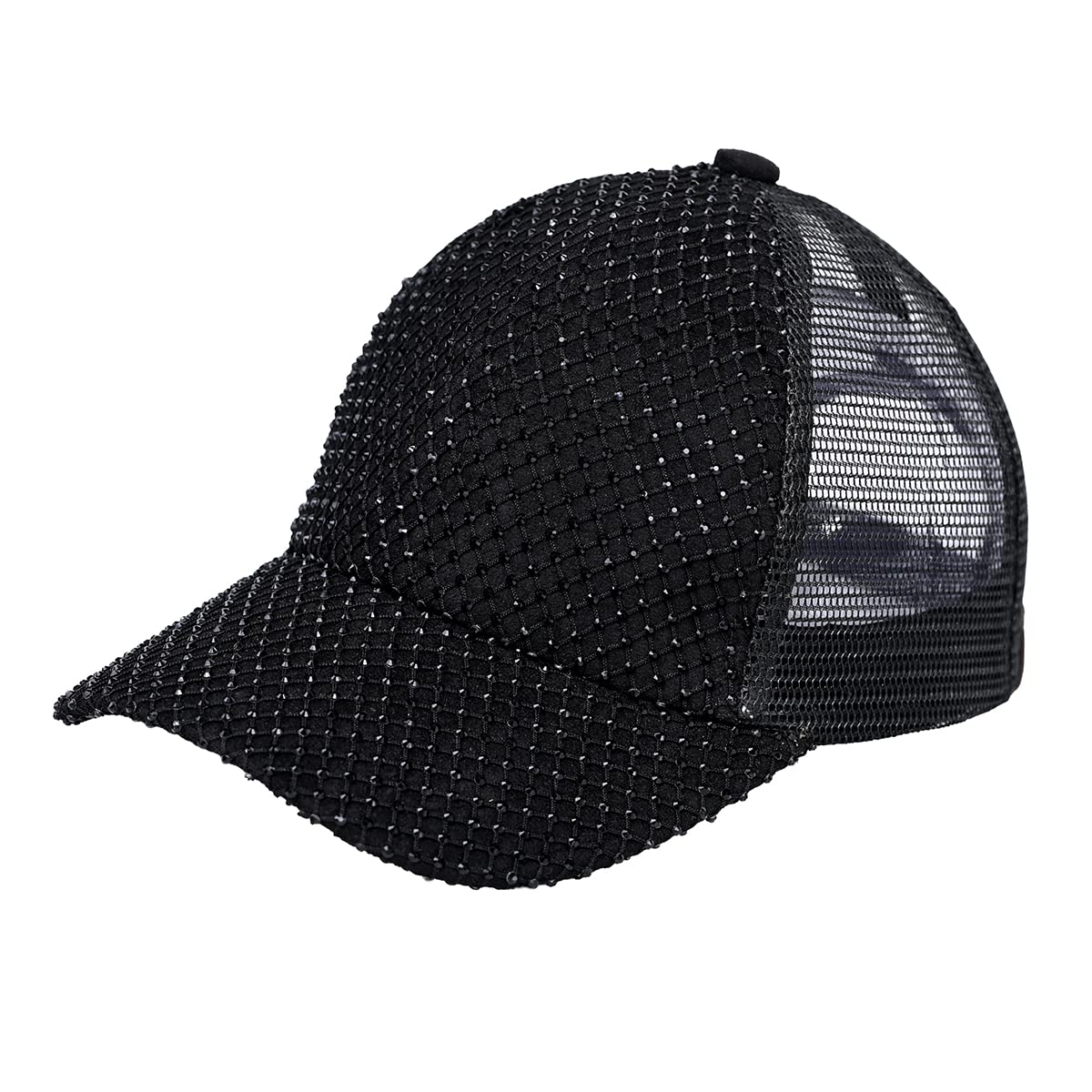 Rhinestone Net Mesh Trucker Hat by Funky Junque