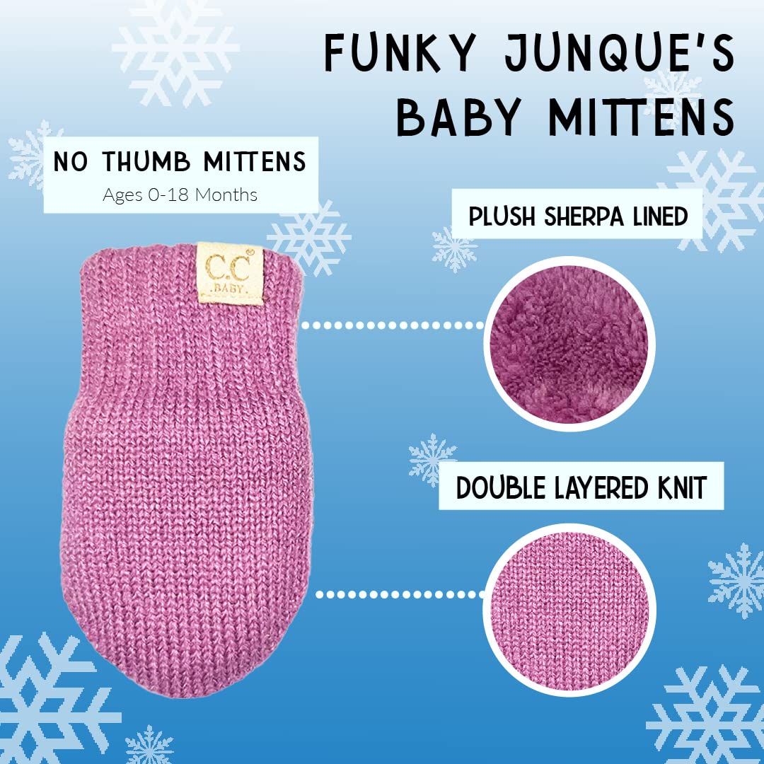 Fleece Lined Baby Mittens by Funky Junque
