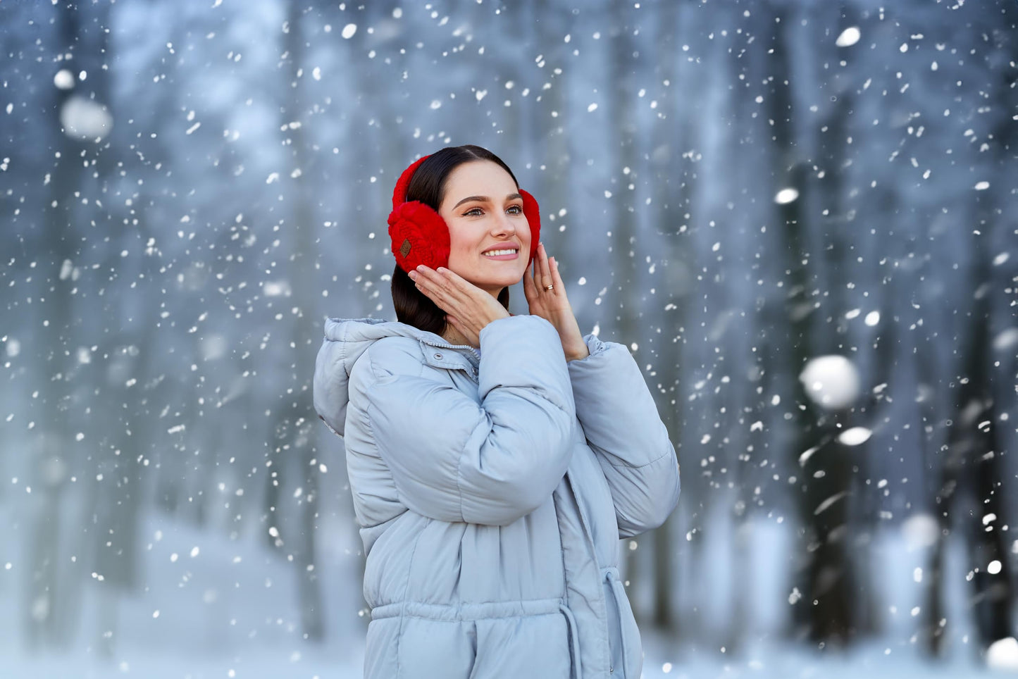 Cable Knit Adjustable Fuzzy Ear Muffs by Funky Junque