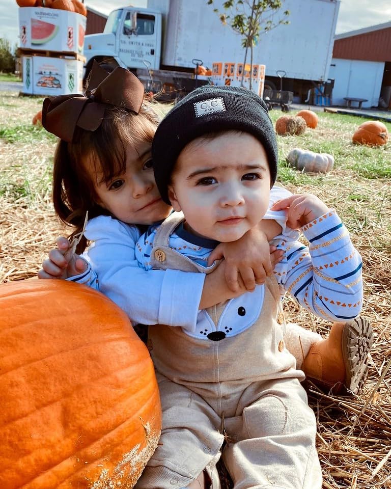 Suede Patch Baby Beanie by Funky Junque