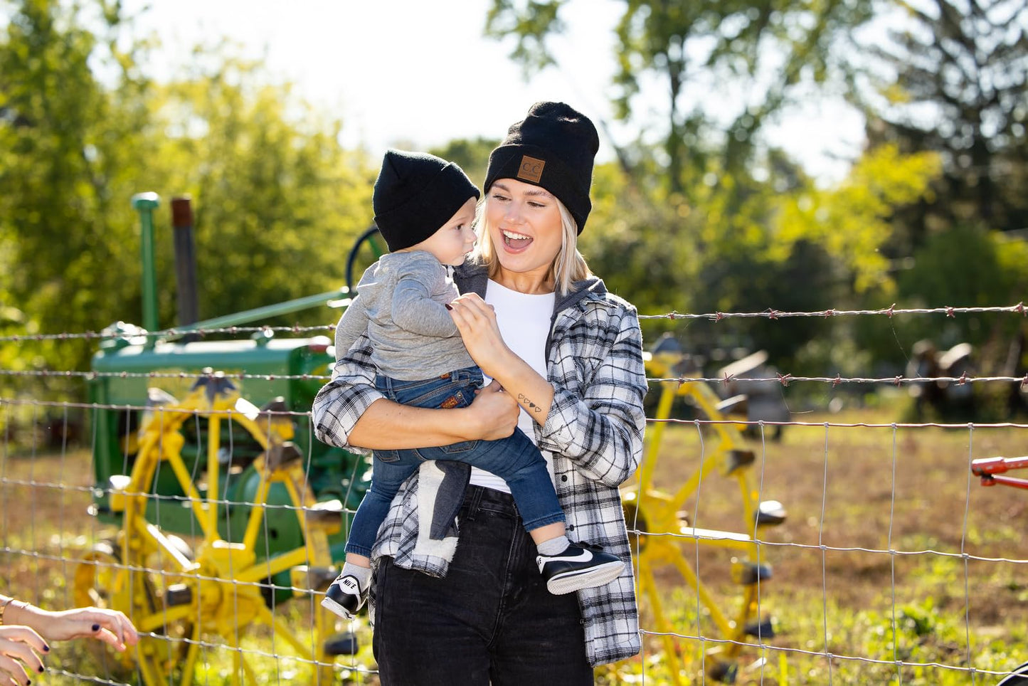 Suede Patch Baby Beanie by Funky Junque