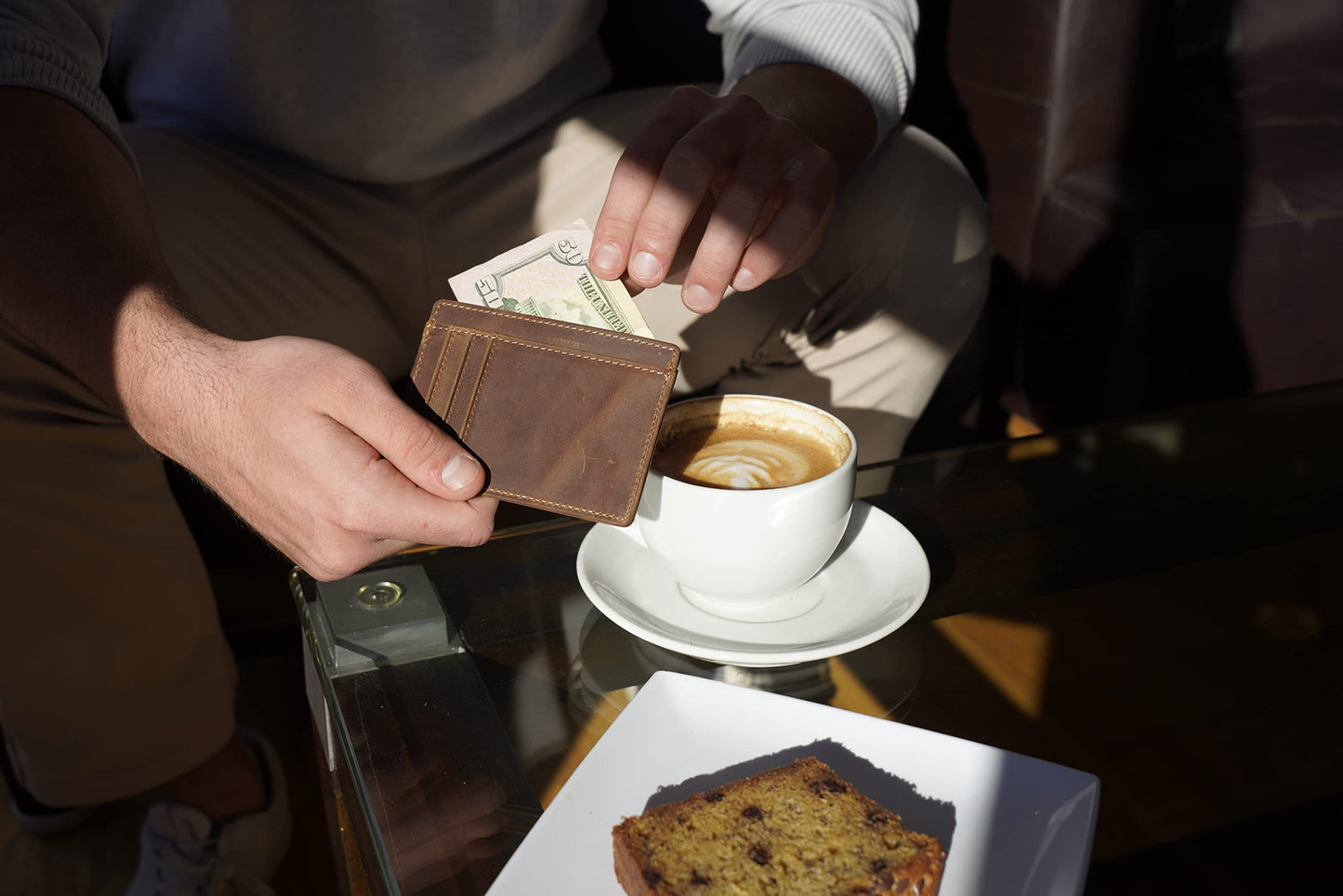 Slim Leather Card Holder by Funky Junque