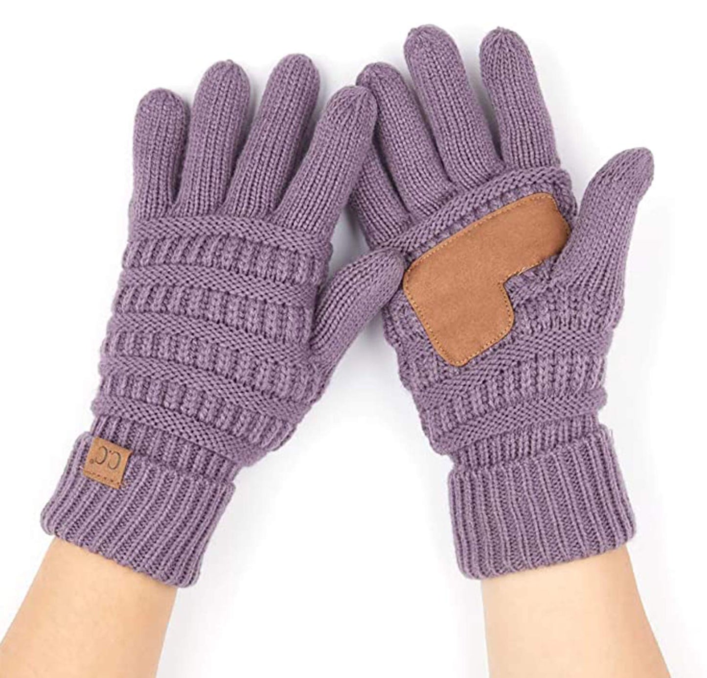 Pom Beanie & Lined Gloves Set (Natural Pom) by Funky Junque