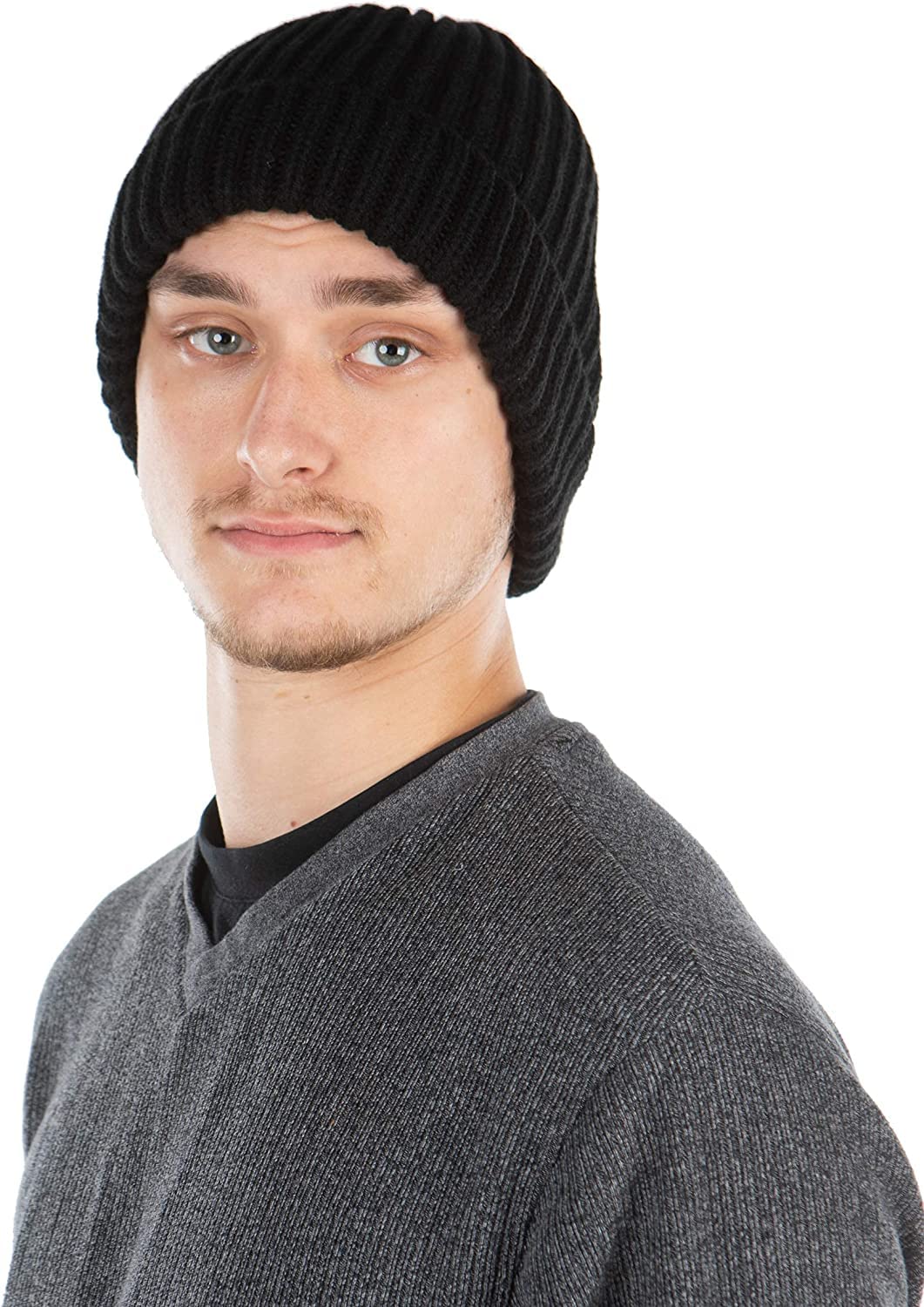 Ribbed Beanie & Convertible Gloves/Mittens Set by Funky Junque