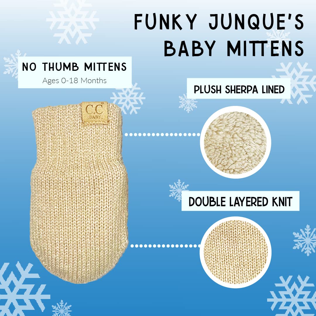 Fleece Lined Baby Mittens by Funky Junque