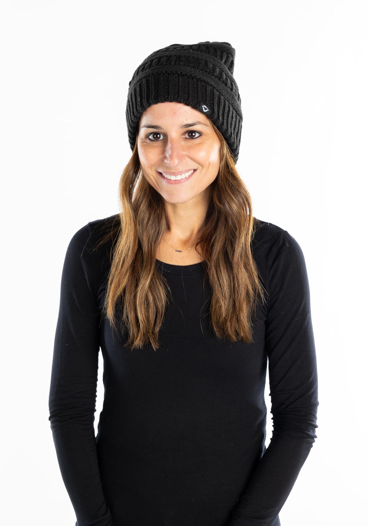 Satin Lined Ribbed Knit Beanie by Funky Junque