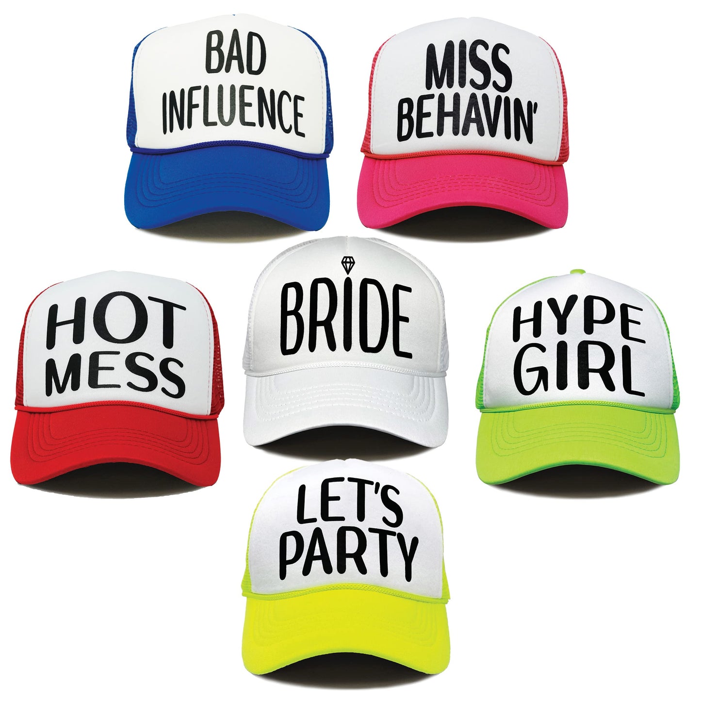 Party Sayings Trucker Hat by Funky Junque