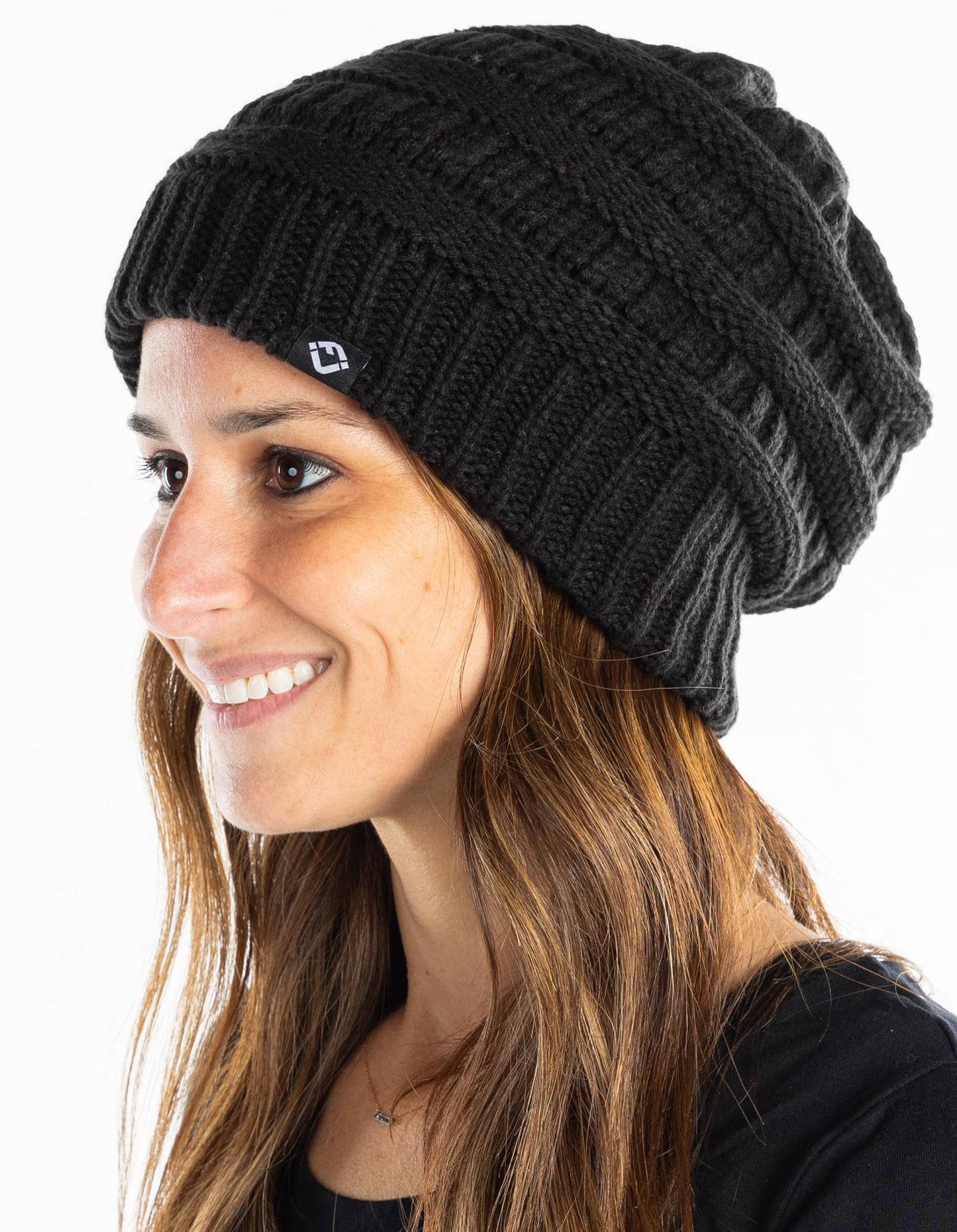 Satin Lined Ribbed Knit Beanie by Funky Junque