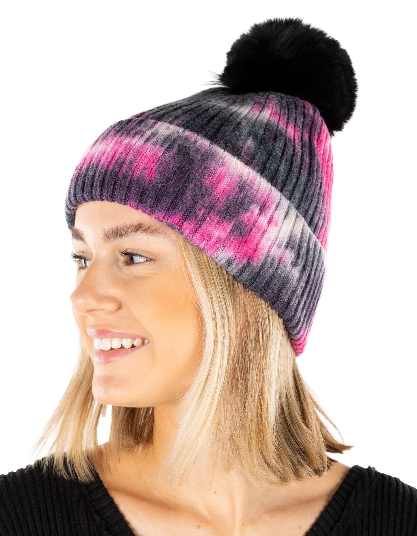 Tie Dye Pom Beanie by Funky Junque