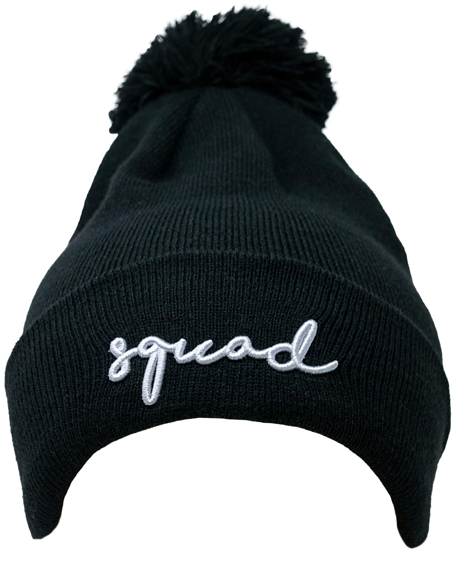 Bride/Squad Embroidered Pom Beanie by Funky Junque