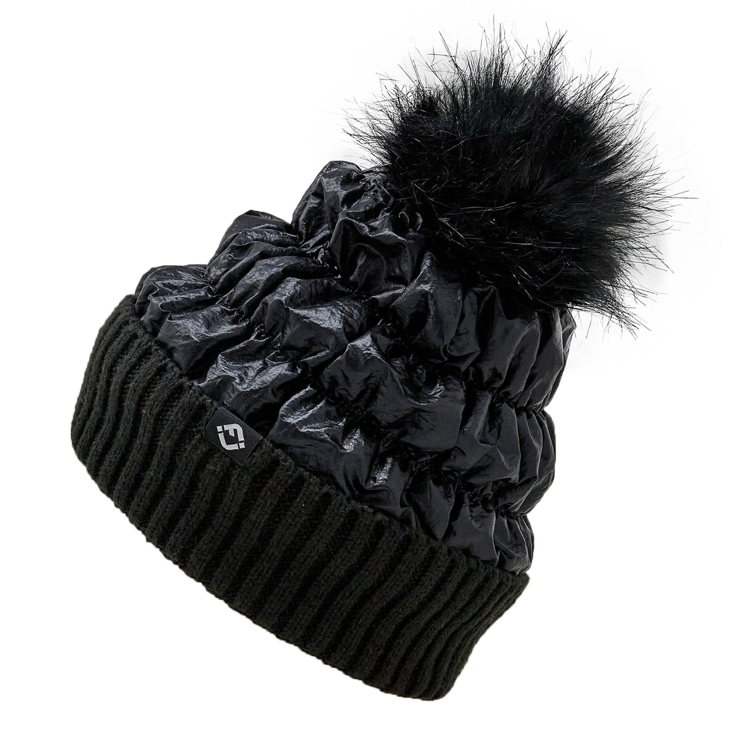 Puffer Beanie Faux Fur Pom by Funky Junque