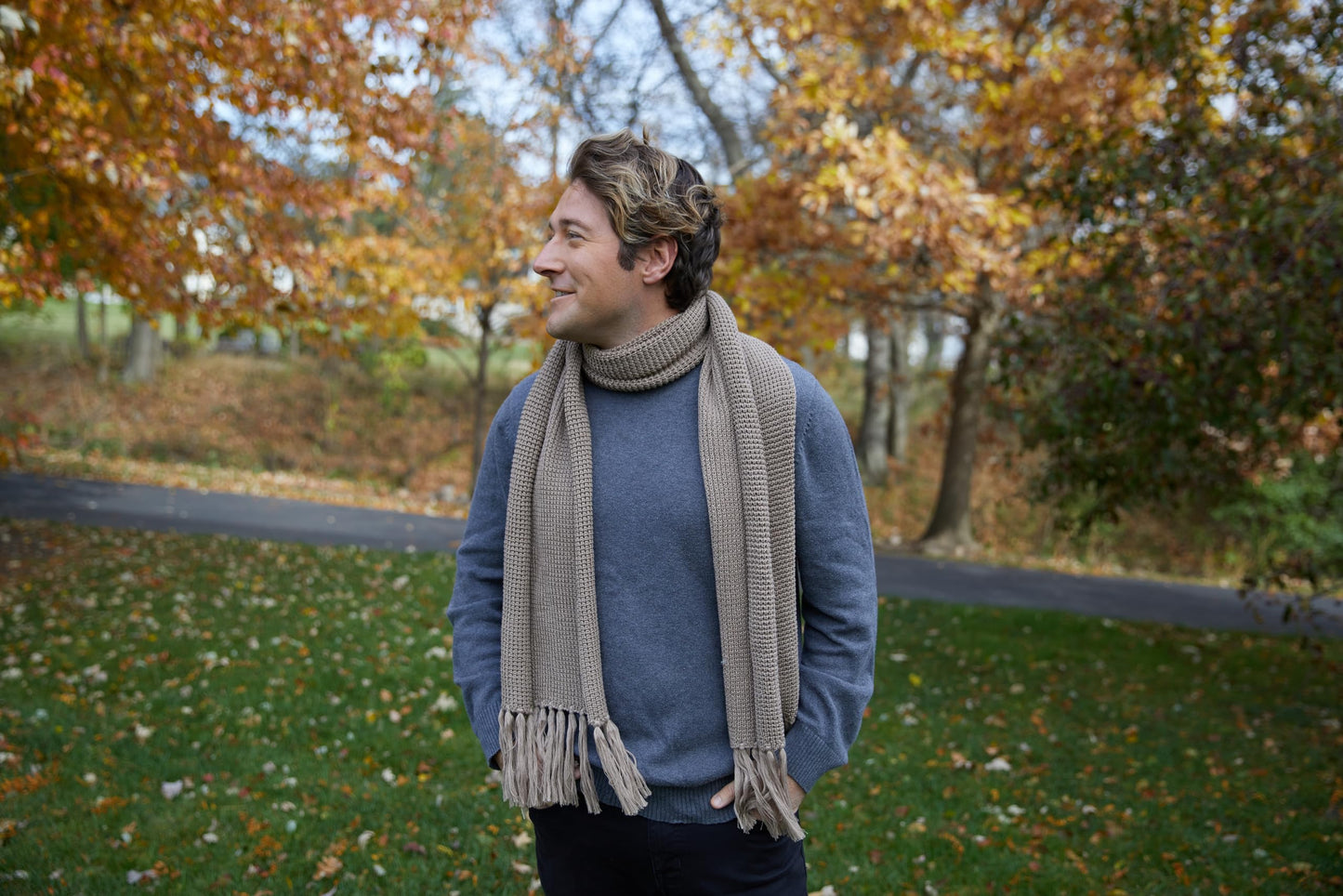 Waffle Knit Scarf by Funky Junque