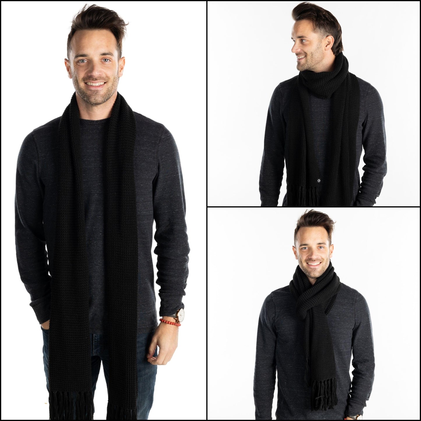 Waffle Knit Scarf by Funky Junque