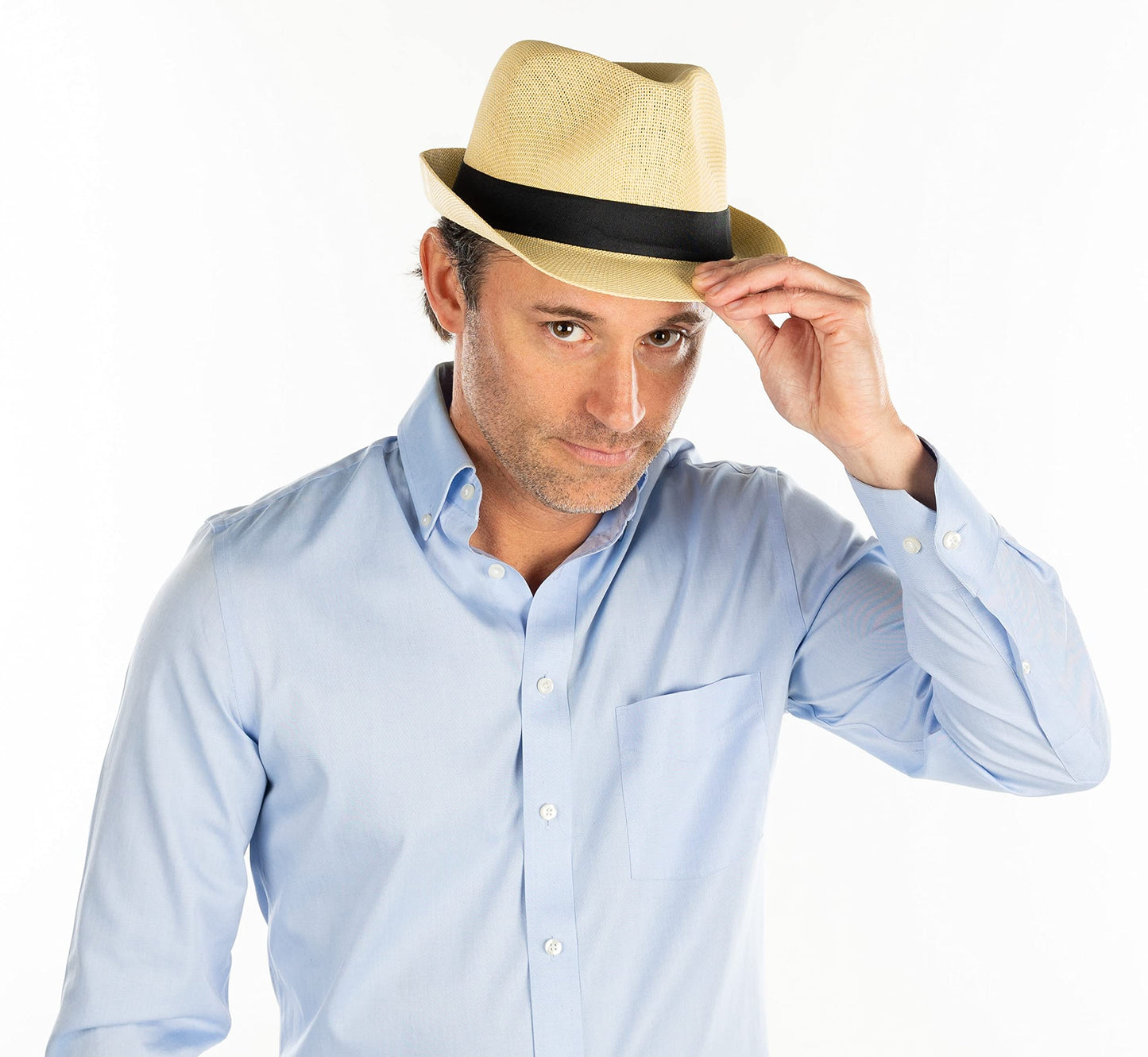Straw Fedora Hats for Men by Funky Junque