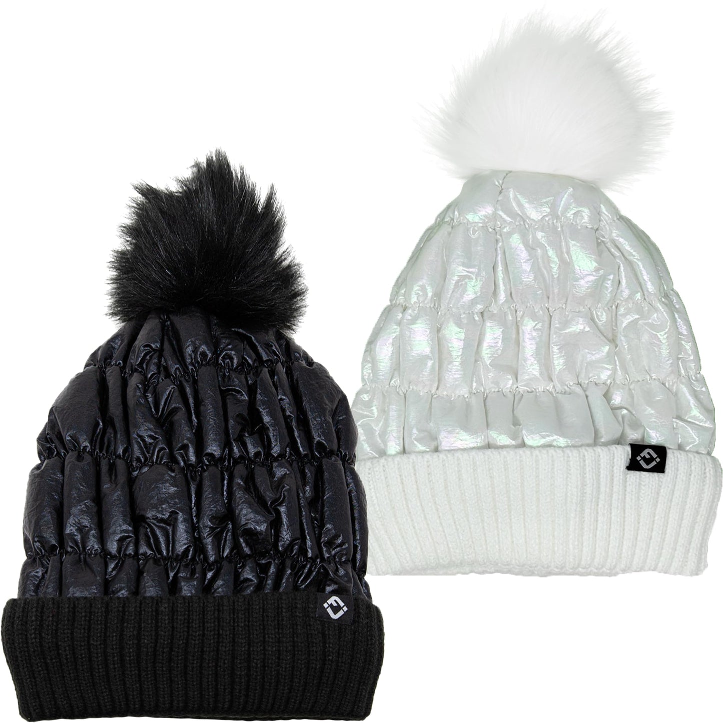 Puffer Beanie Faux Fur Pom by Funky Junque