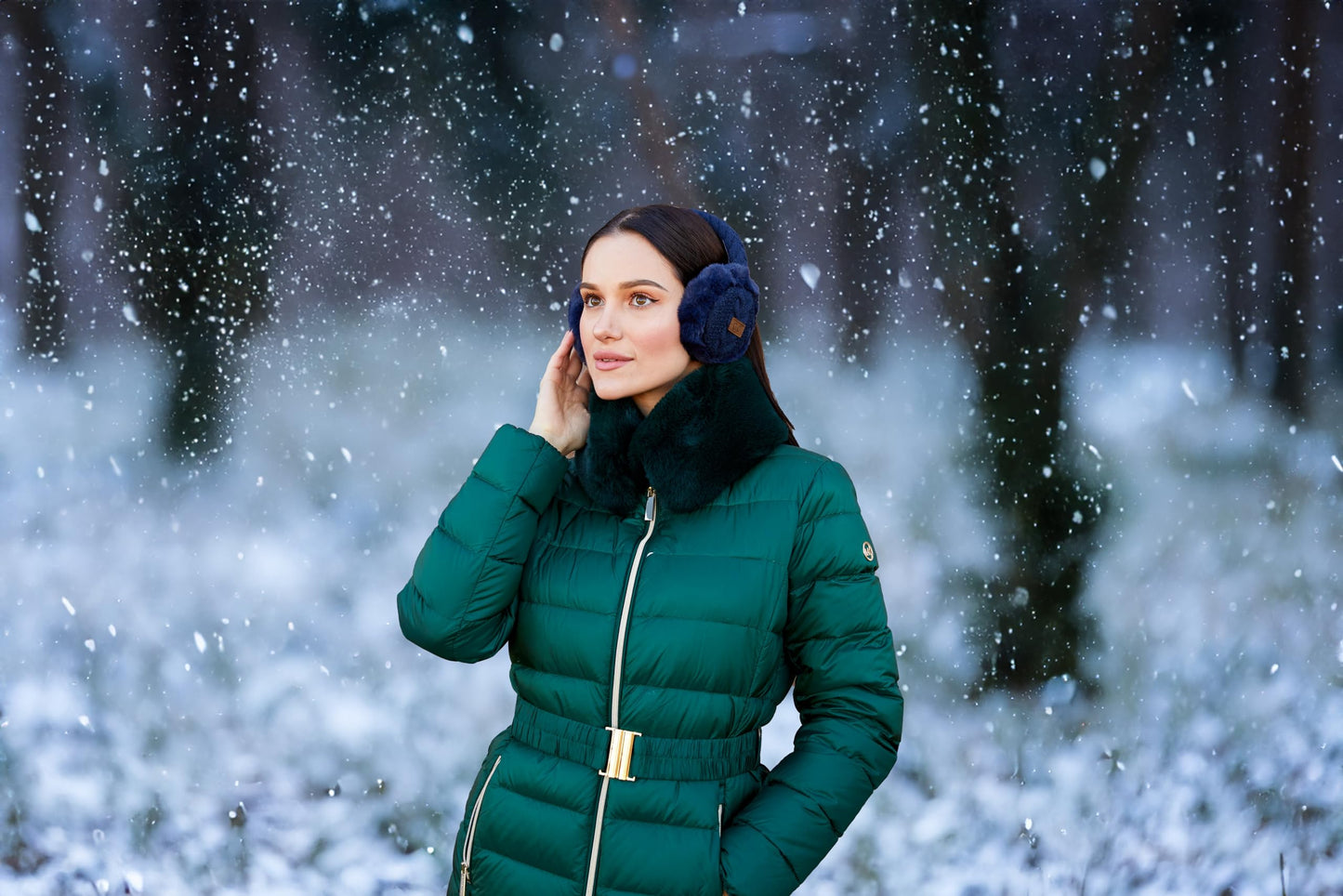 Cable Knit Adjustable Fuzzy Ear Muffs by Funky Junque