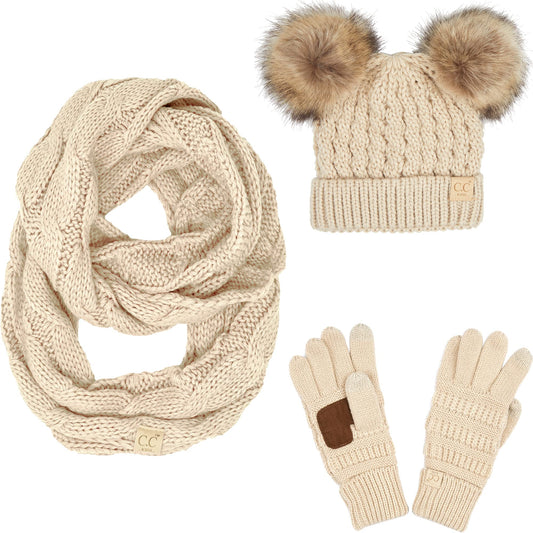 Funky Junque Kids Beanie, Scarf & Gloves Matching Sets