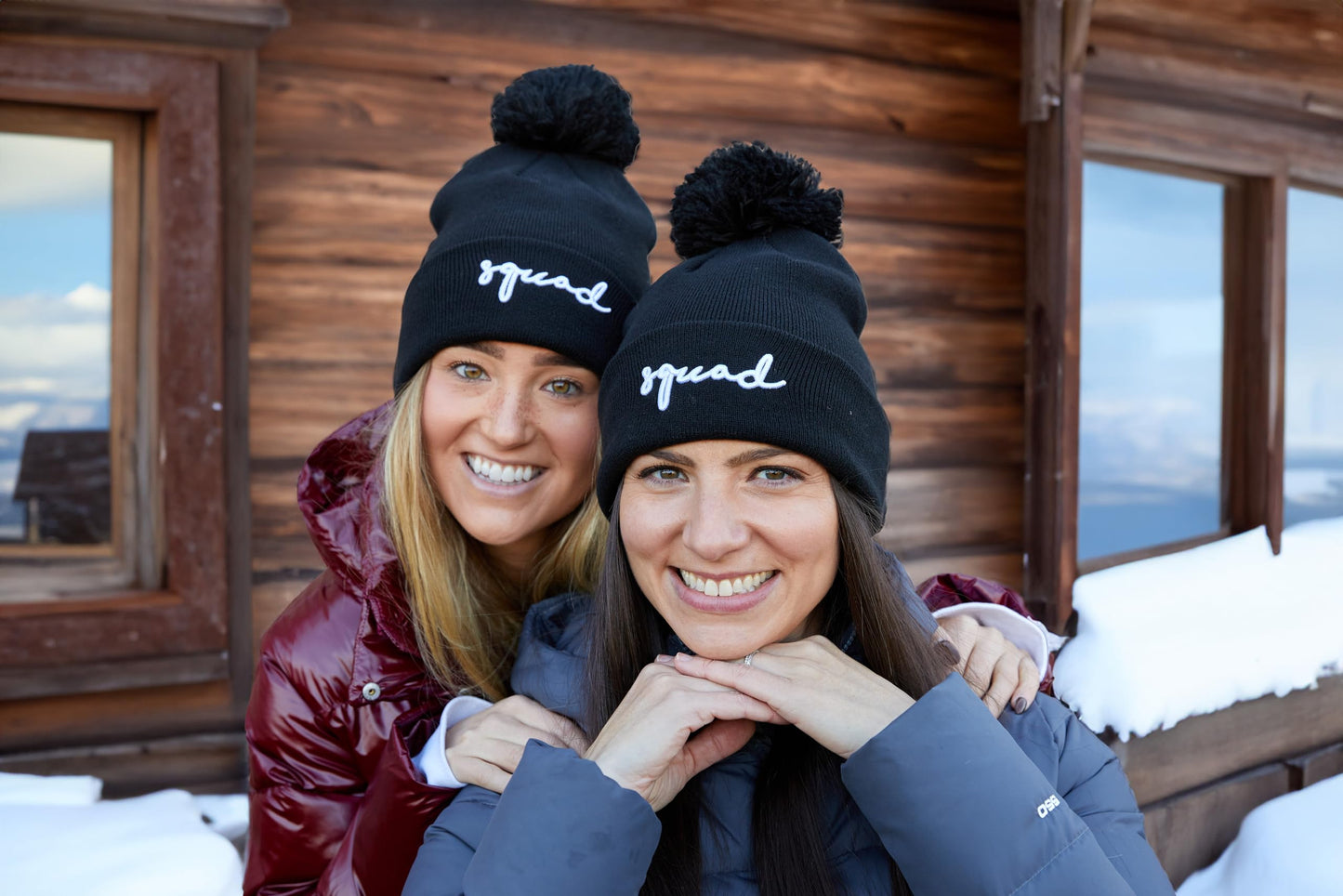 Bride/Squad Embroidered Pom Beanie by Funky Junque