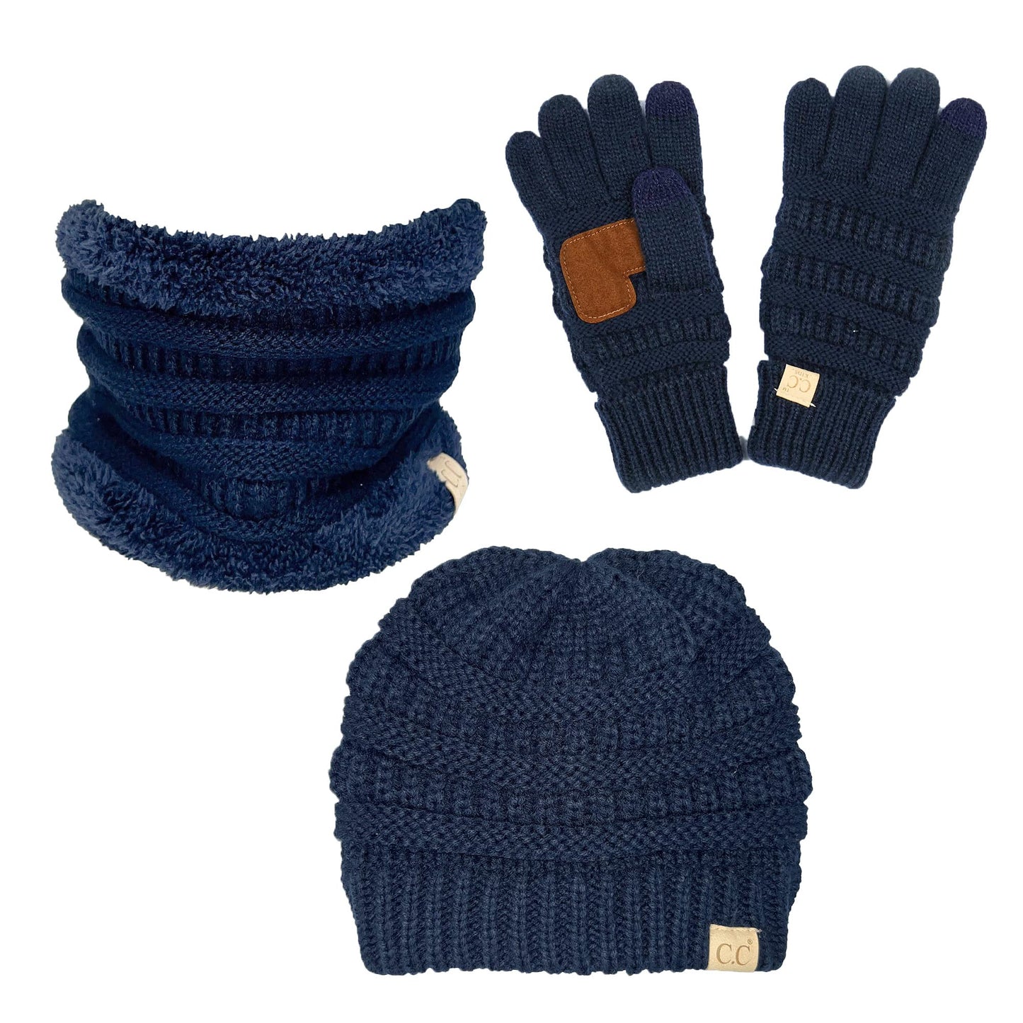Kids Beanie, Neck Warmer & Gloves Matching Set by Funky Junque