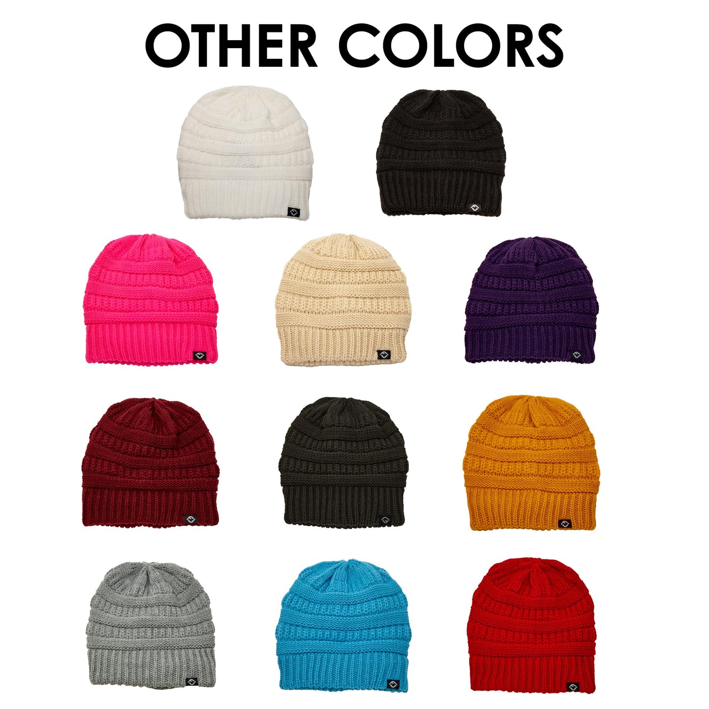 Satin Lined Ribbed Knit Beanie by Funky Junque