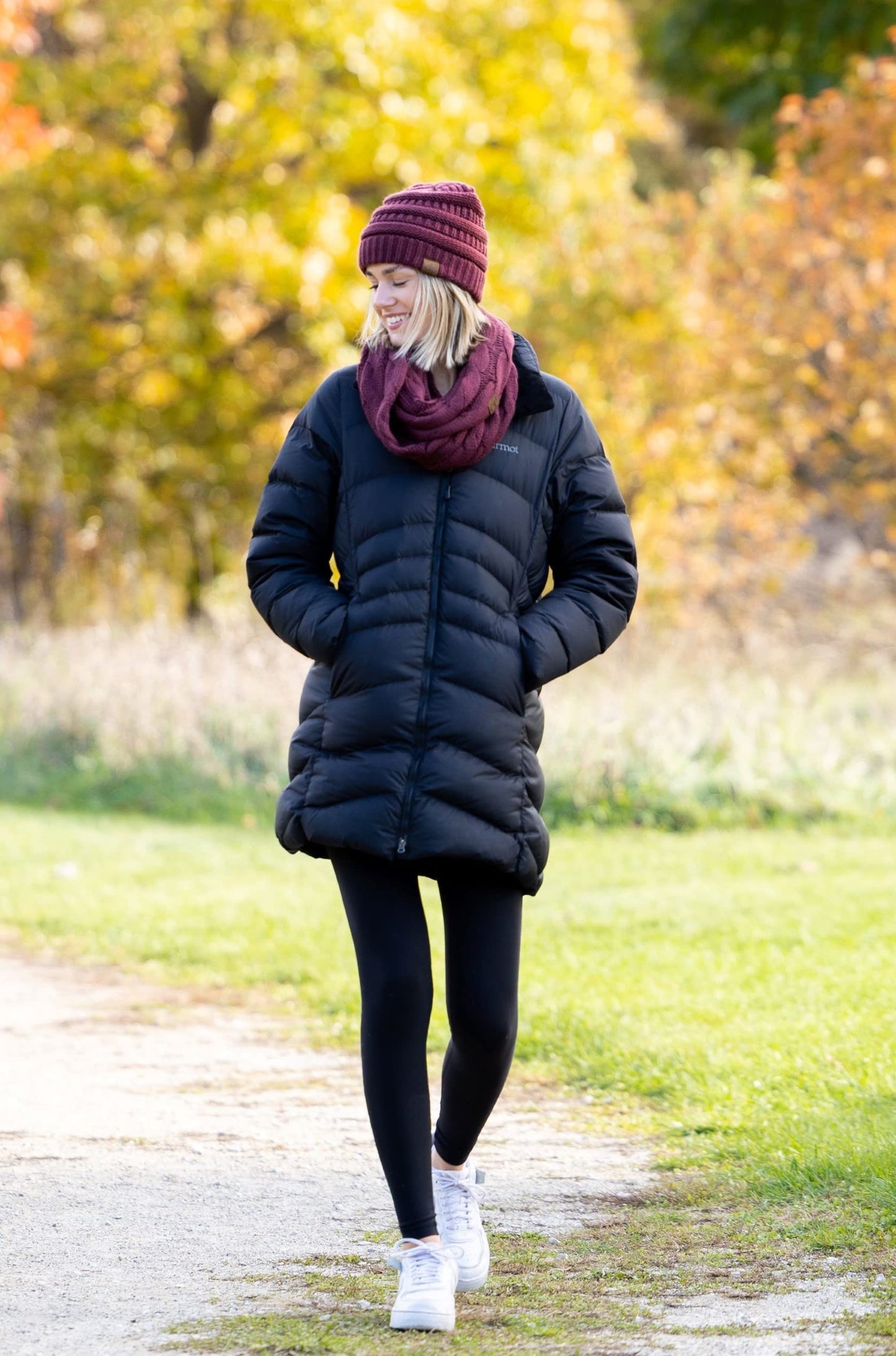 Earth Tones Knit Beanie & Infinity Scarf Matching Set by Funky Junque