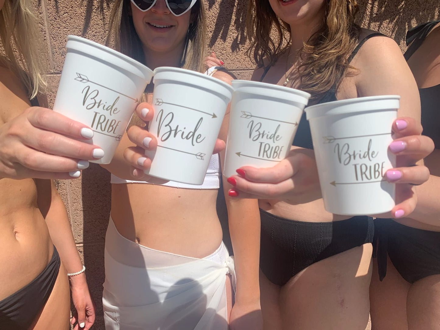 Bachelorette Bride & Bride Tribe 16 Oz Party Cups by Funky Junque