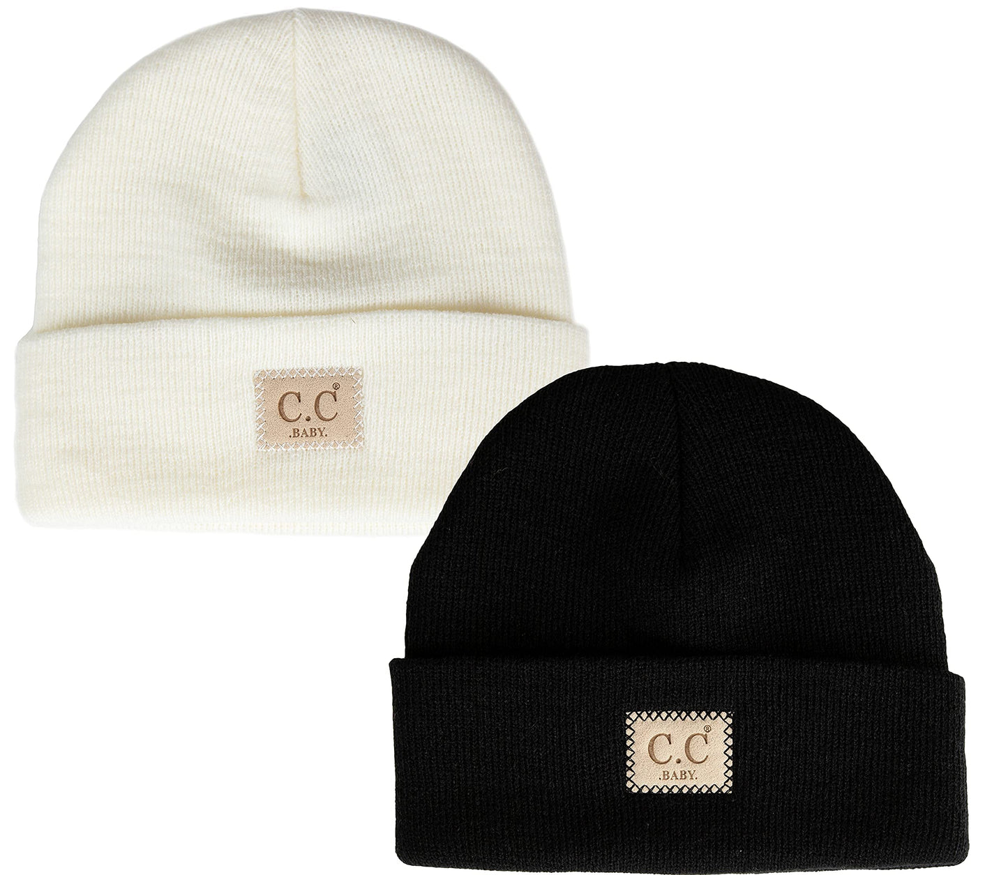 Suede Patch Baby Beanie by Funky Junque