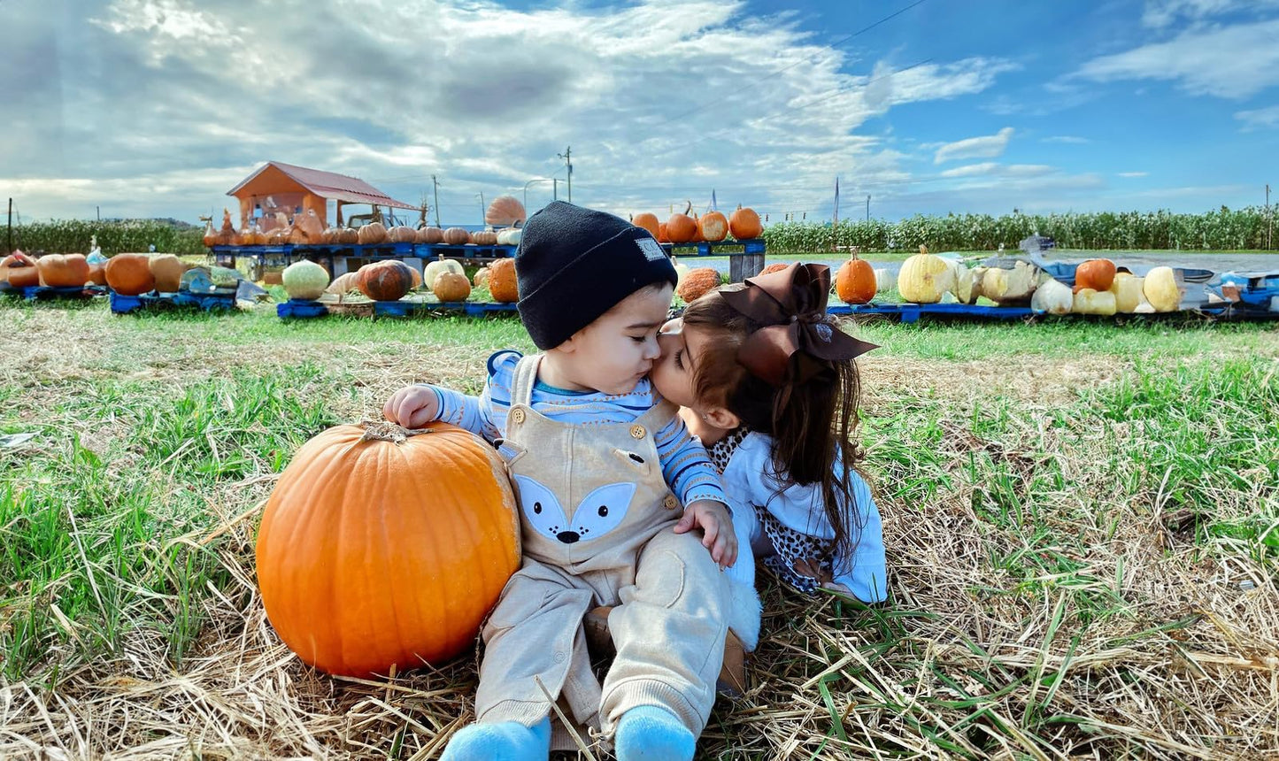 Suede Patch Baby Beanie by Funky Junque