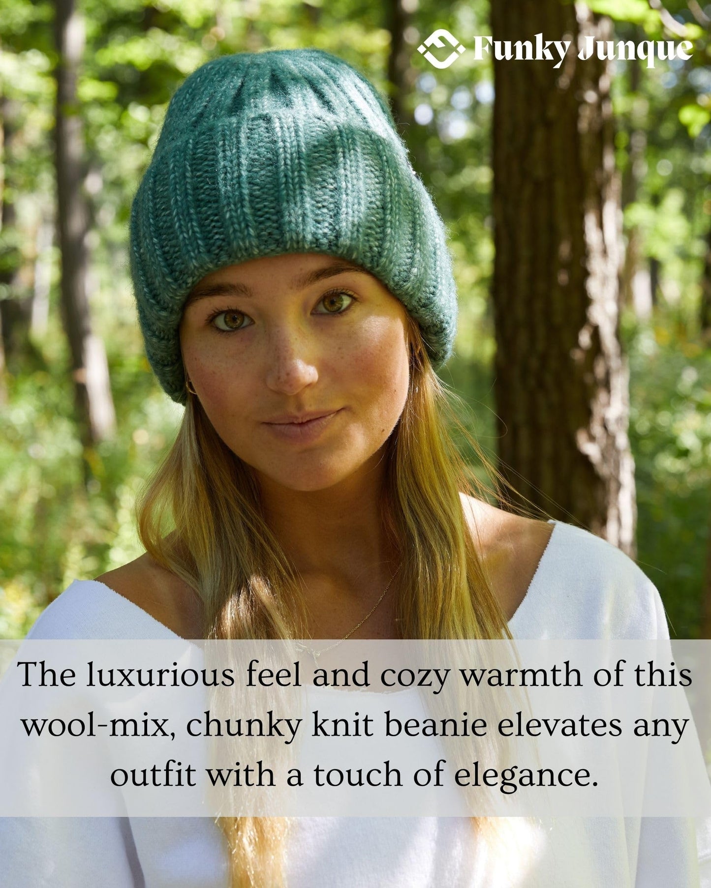 Wool Blend Ribbed Beanie by Funky Junque