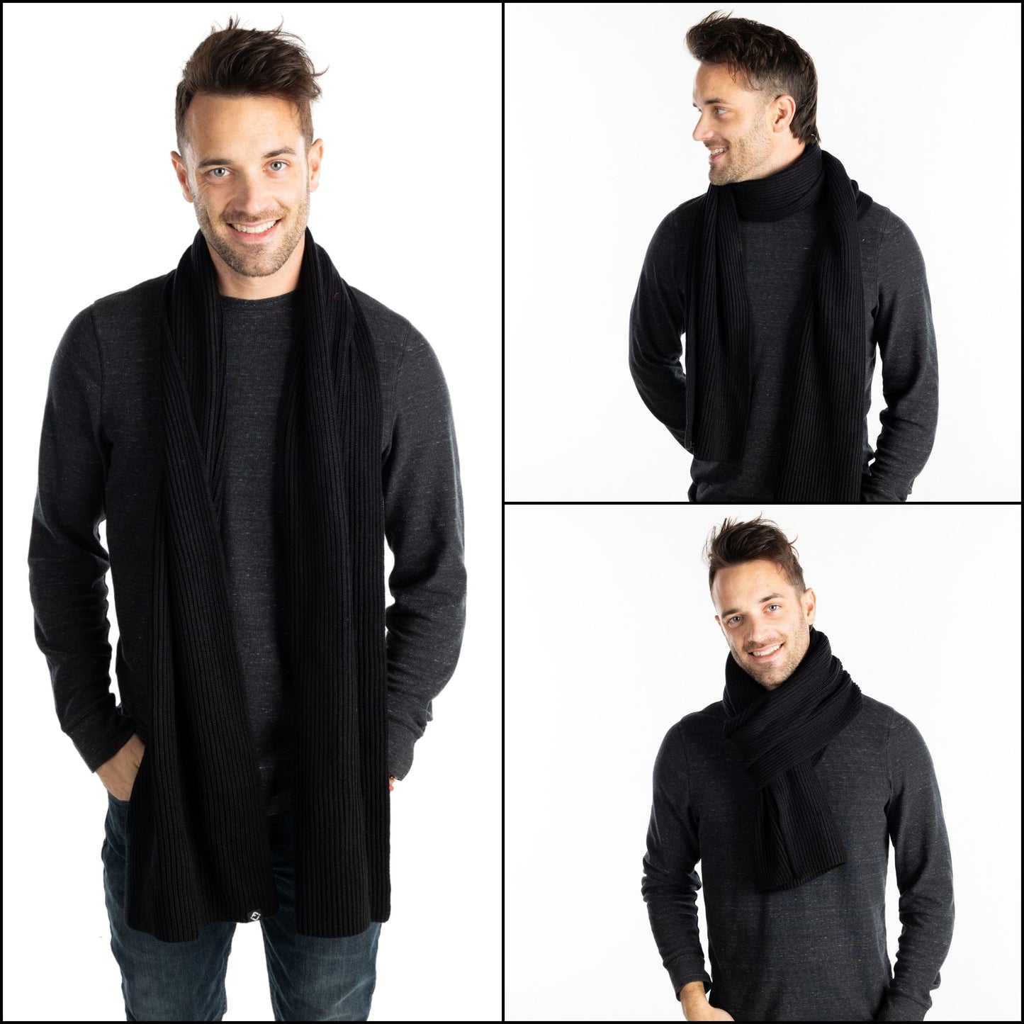 Ribbed Knit Buttery Soft Scarf by Funky Junque