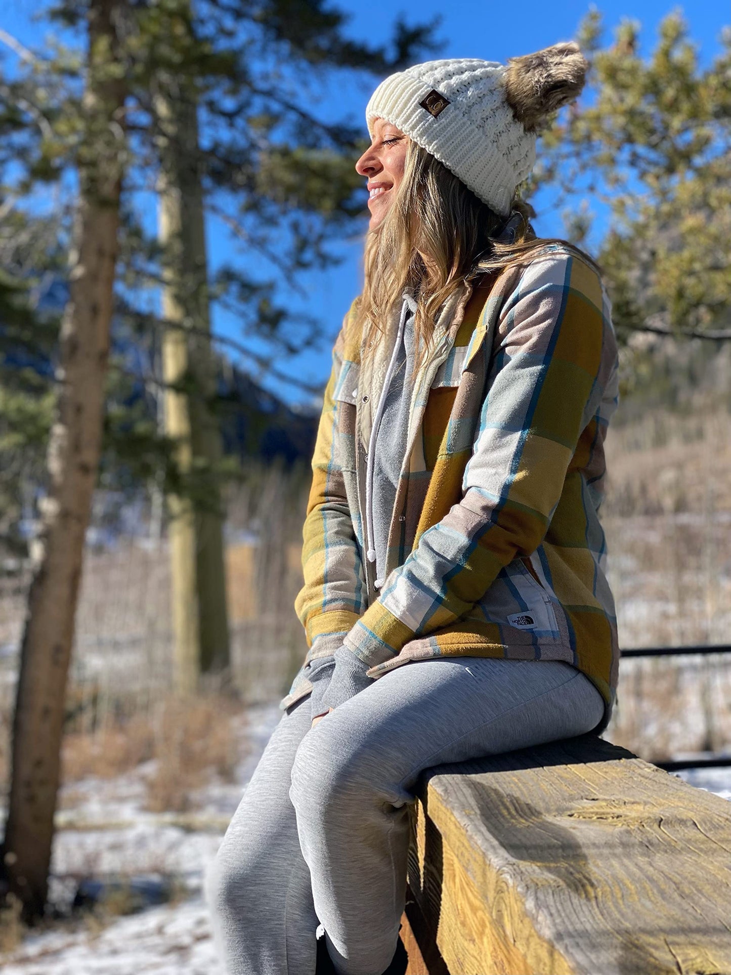 Double Pom Faux Fur Beanie by Funky Junque