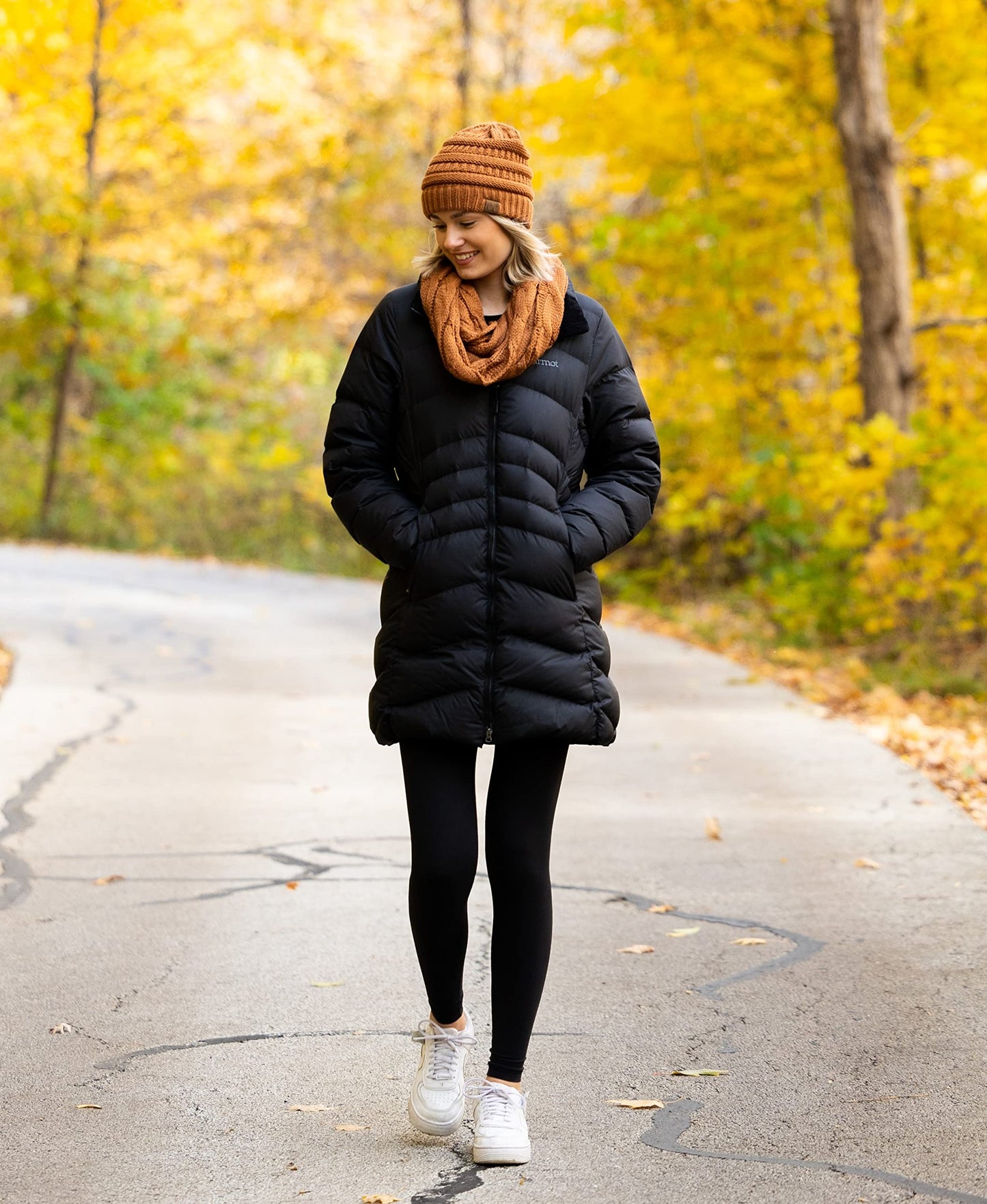 Earth Tones Knit Beanie & Infinity Scarf Matching Set by Funky Junque