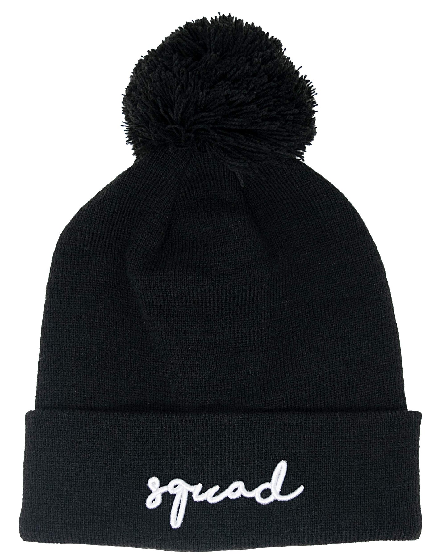 Bride/Squad Embroidered Pom Beanie by Funky Junque