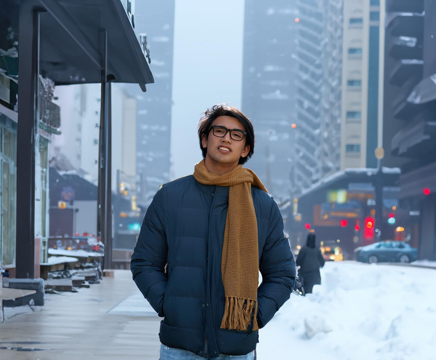 Waffle Knit Scarf by Funky Junque