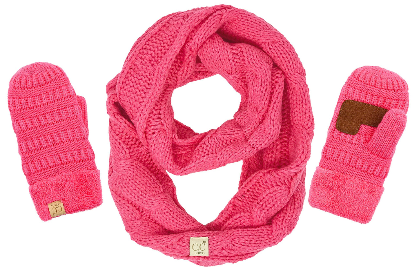 Kids Scarf & Mitten Matching Set by Funky Junque